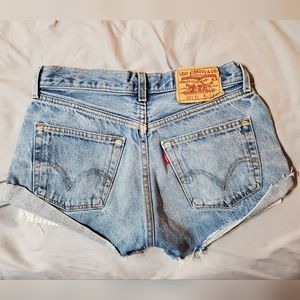 Vintage Levi's Distressed 501xx Cut Off Denim